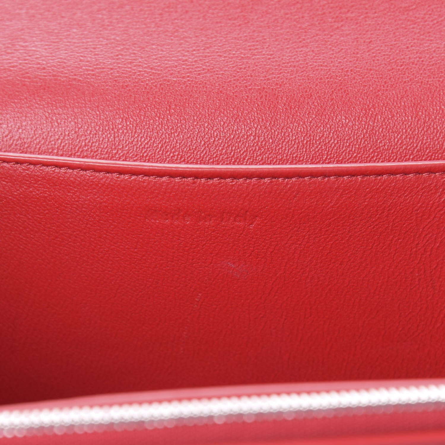 Celine Shiny Smooth Calfskin Medium Frame Shoulder Bag Poppy Red Clay 7 of 14