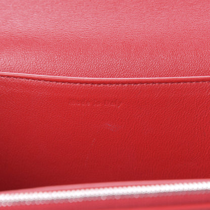 Celine Shiny Smooth Calfskin Medium Frame Shoulder Bag Poppy Red Clay 7 of 14
