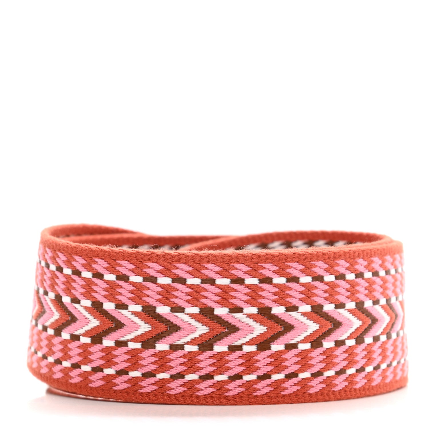 Hermes Toile Swift 50mm Sangle Allegro Shoulder Strap Rose Confetti White Gold 2 of 5