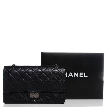 Chanel Aged Calfskin Quilted 2.55 Reissue 227 Flap Dark Navy 5 of 9