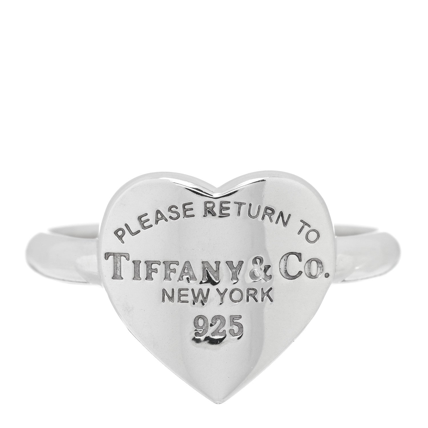 Tiffany Sterling Silver Return to Tiffany Heart Ring 54 7 1 of 3