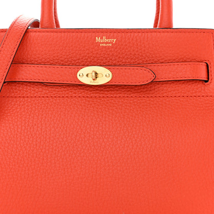 Mulberry Classic Grain Calfskin Belted Bayswater Tote Coral Orange 9 of 11