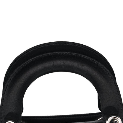 Christian Dior Satin Crystal Cannage Mini Lady Dior Black 11 of 12