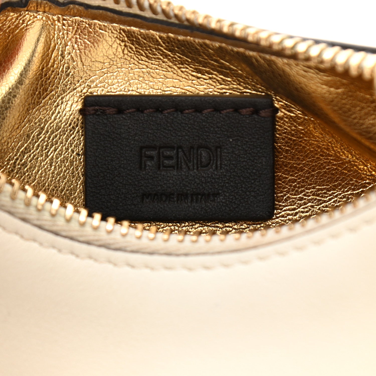 Fendi Vitello Grace Matte Nano Fendigraphy Hobo Charm White Ice 6 of 11