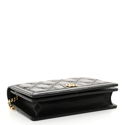 Gucci Calfskin GG Matelasse Chain Wallet Black 4 of 10