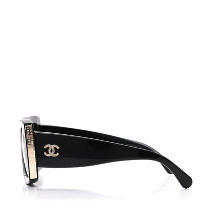 Chanel Acetate Rectangle Sunglasses 5435 Black 3 of 8