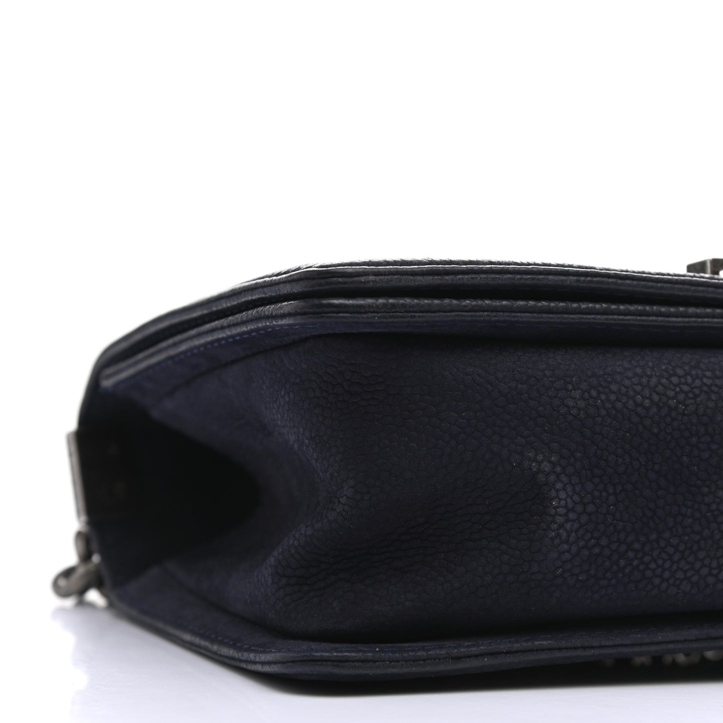Iridescent Caviar Quilted Medium Boy Flap Dark Blue