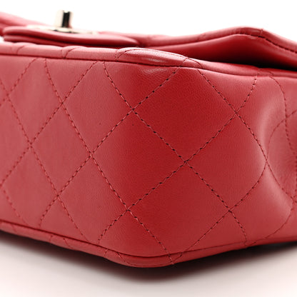 Chanel Lambskin Quilted Mini Rectangular Flap Red 10 of 11