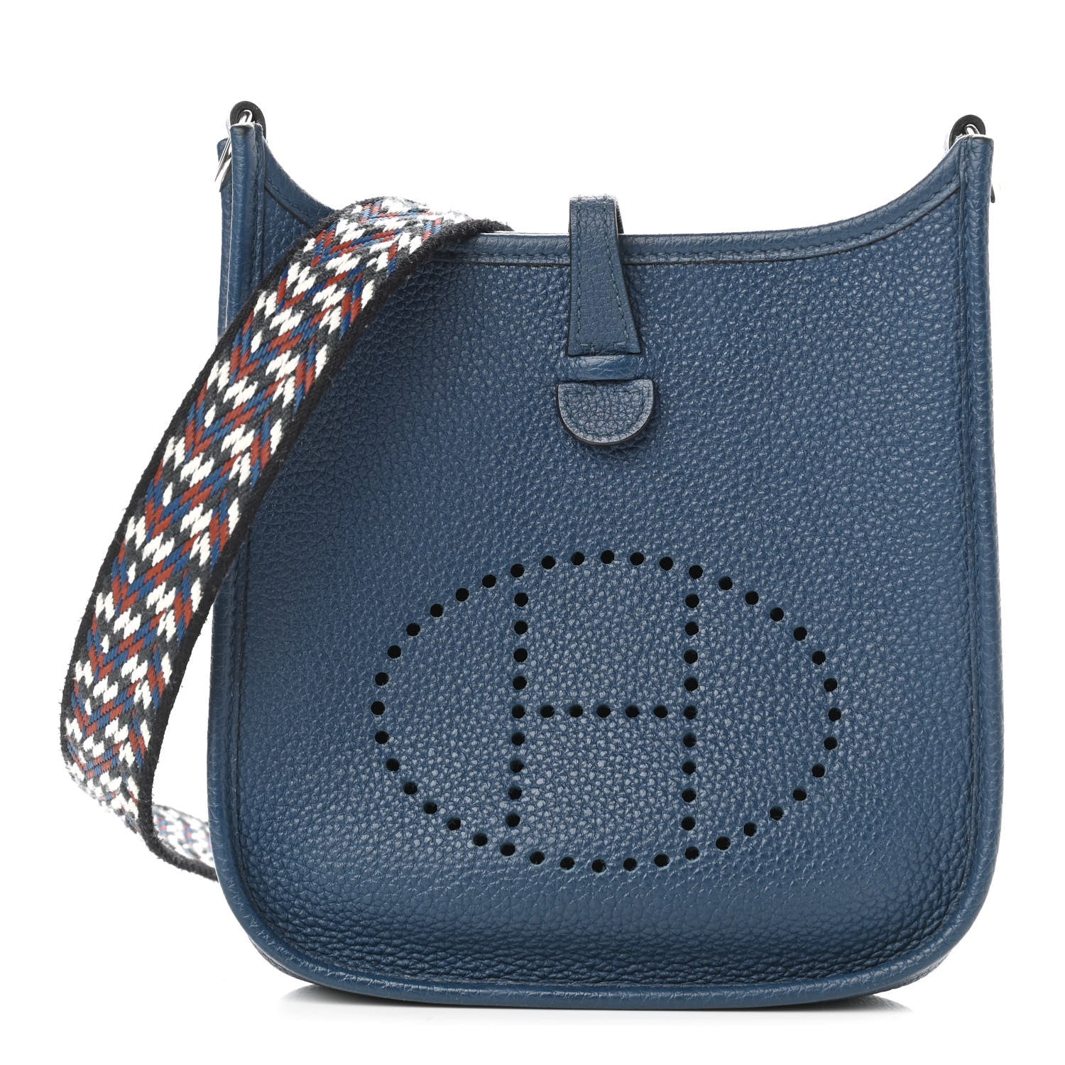 Hermes Taurillon Clemence Zigzag Evelyne TPM Deep Bleu Bleu Zellige Indigo Black 1 of 11