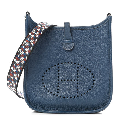 Hermes Taurillon Clemence Zigzag Evelyne TPM Deep Bleu Bleu Zellige Indigo Black 1 of 11