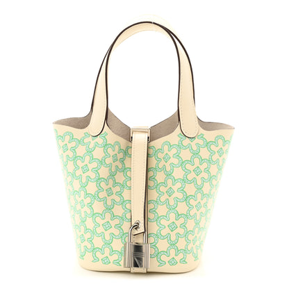 Hermes Swift Micro Lucky Daisy Picotin Lock Nata Vert 1 of 10