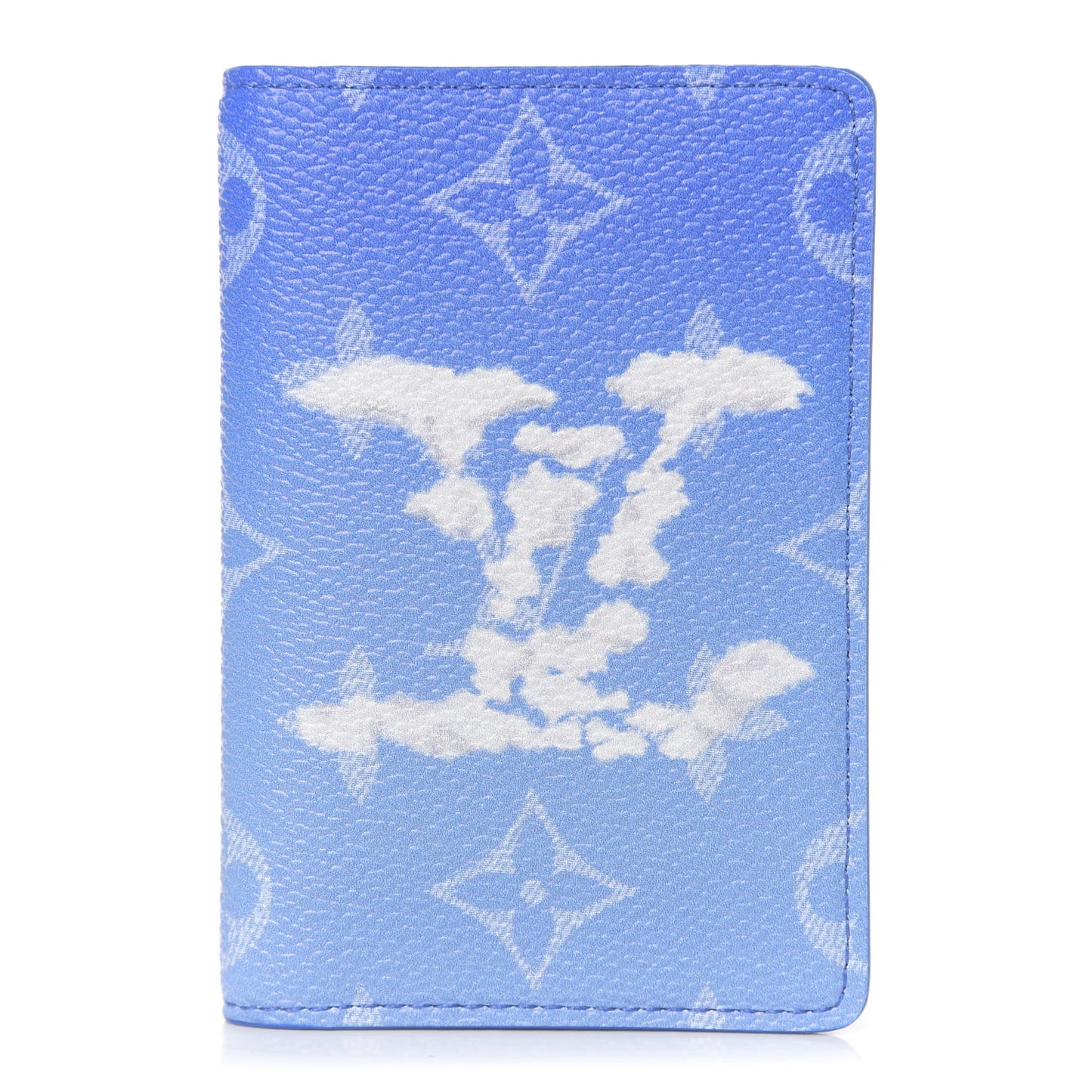 Monogram Clouds Pocket Organizer Blue
