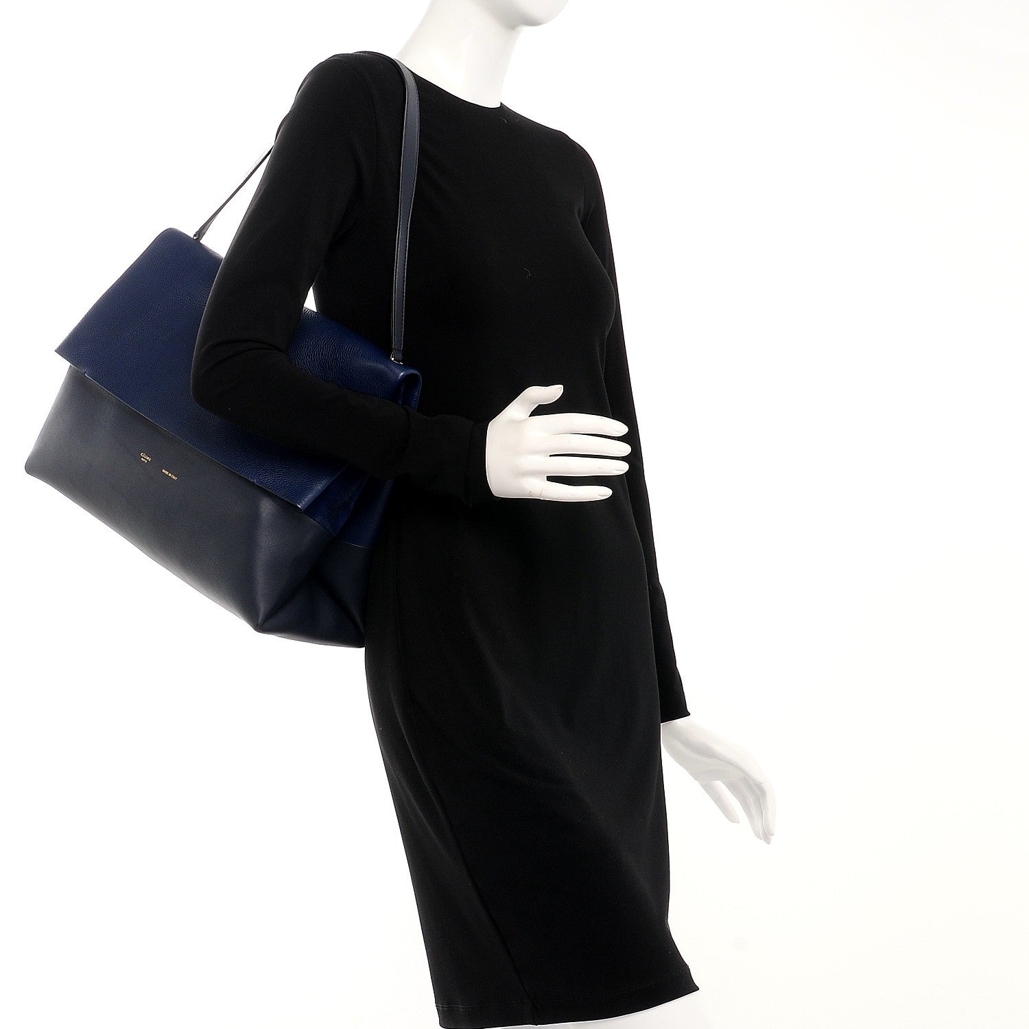 Celine Baby Calfskin All Soft Shoulder Bag Ink 2 of 17