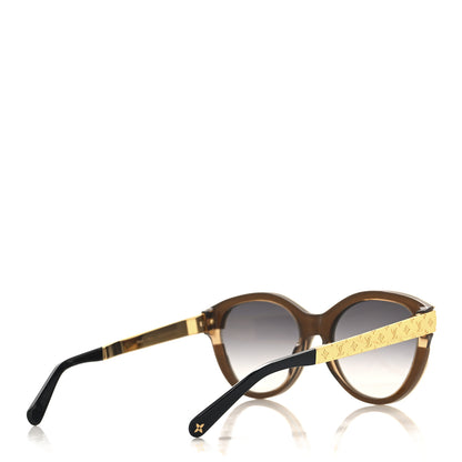 Louis Vuitton Acetate Petit Soupcon Cat Eye Sunglasses Z1857W Black 4 of 7