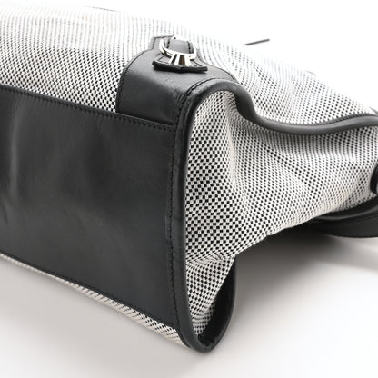 Balenciaga Calfskin Twill Classic Hardware Perforated City Black White 11 of 11