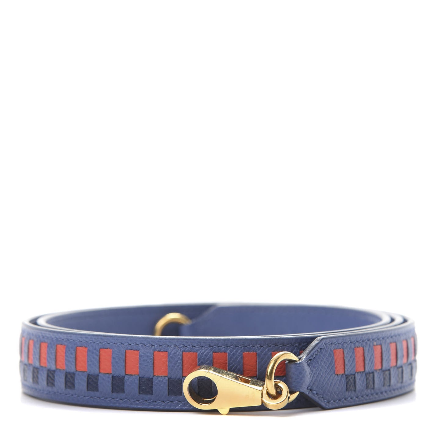 Epsom 25mm Tressage Shoulder Strap Bleu Encre Brique Black