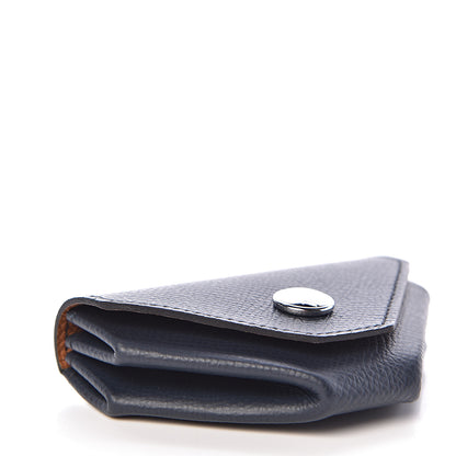 Hermes Epsom Verso 24 Change Purse Bleu Indigo Gold 4 of 7