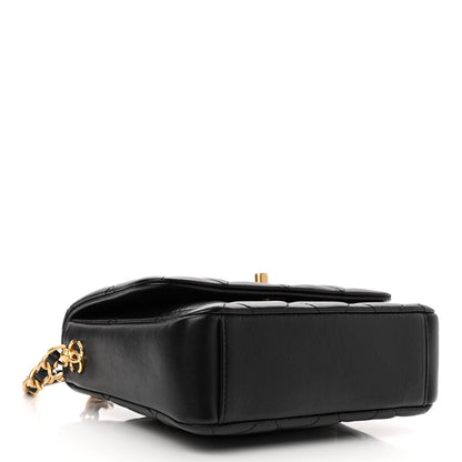 Chanel Lambskin Quilted Small Side Note Flap Black 4 of 10