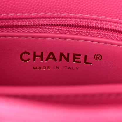 Chanel Caviar Quilted Extra Mini Coco Handle Flap Rose 6 of 10