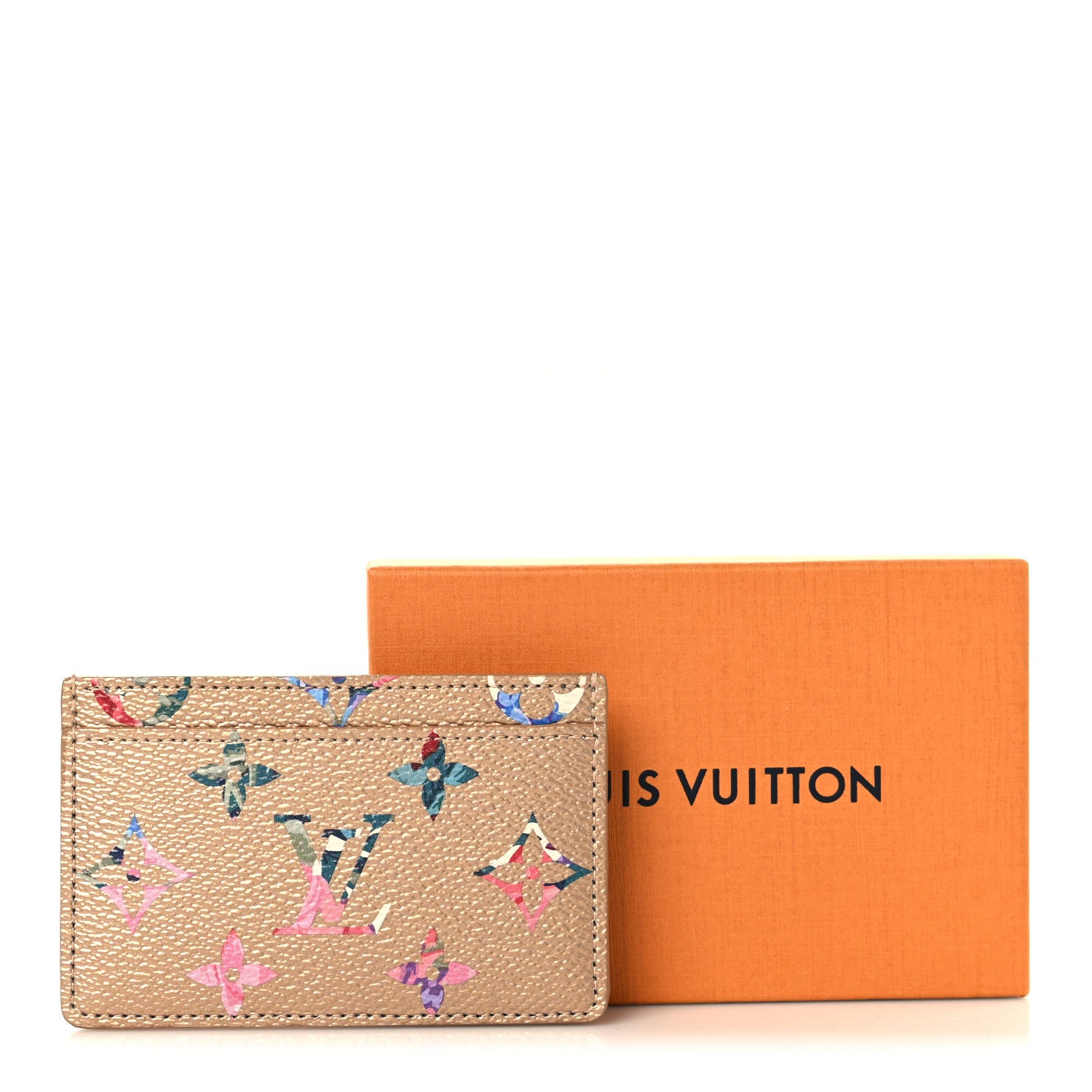 Louis Vuitton Metallic Monogram LV Garden Card Holder Gold 7 of 7