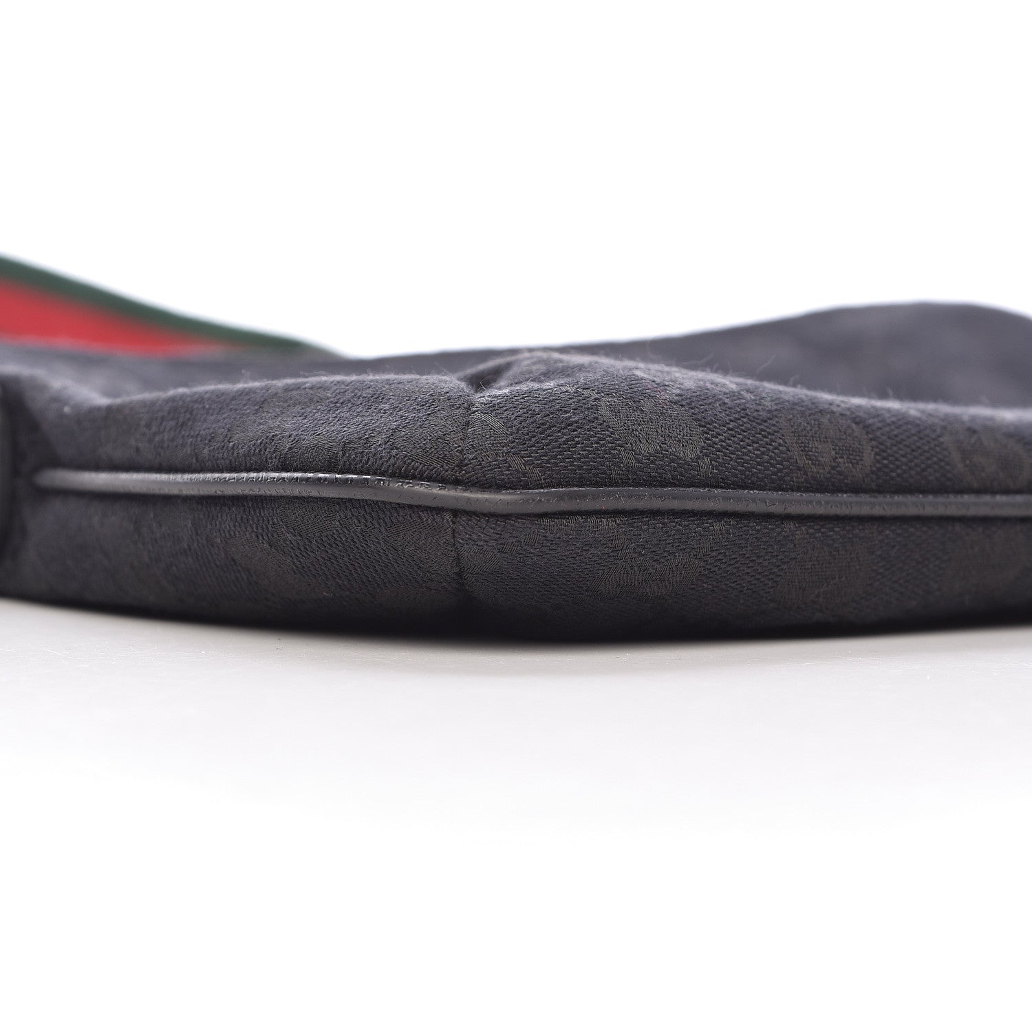 Gucci Monogram Web Small Flat Messenger Crossbody Black 9 of 10