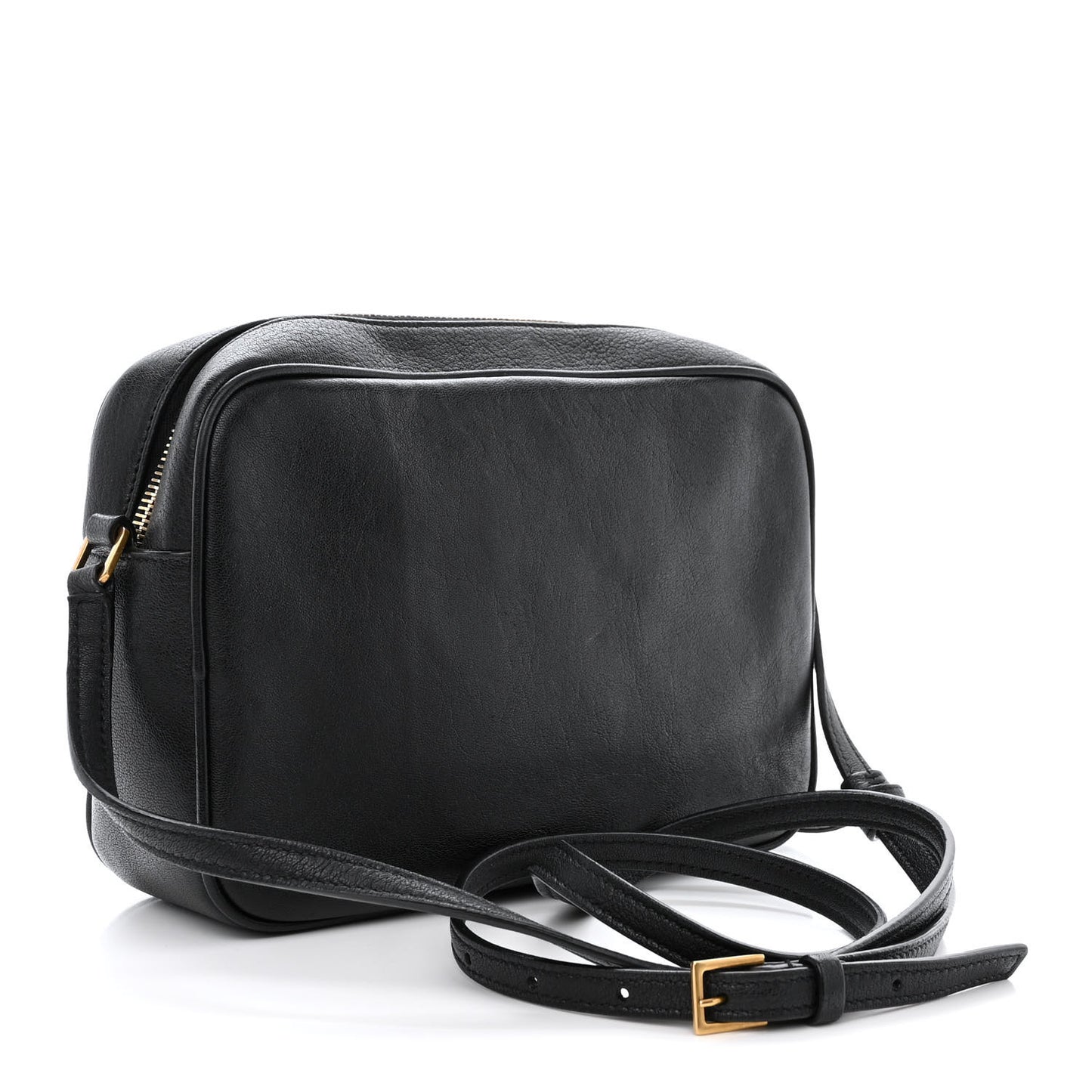 Lambskin Monogram Small Lou Camera Bag Black