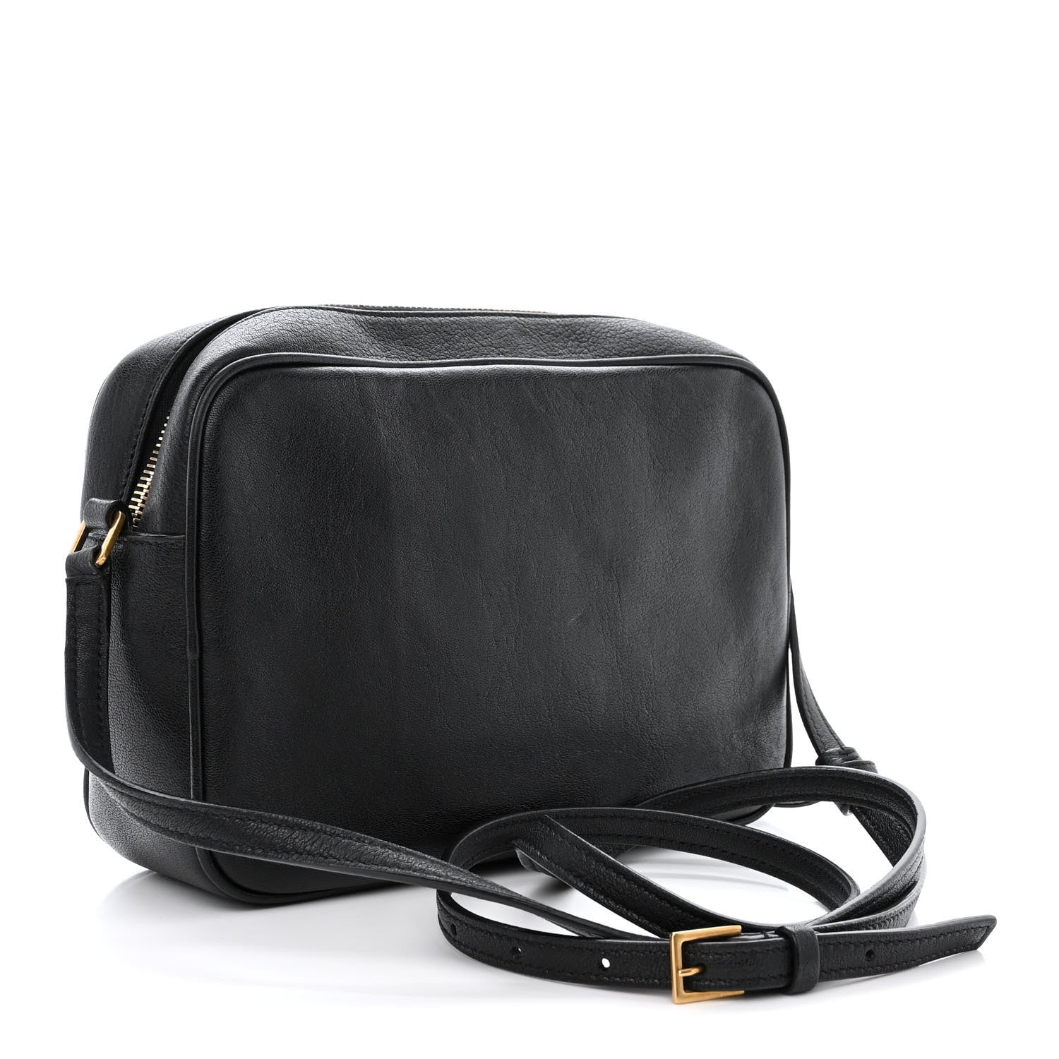 Saint Laurent Lambskin Monogram Small Lou Camera Bag Black 3 of 13