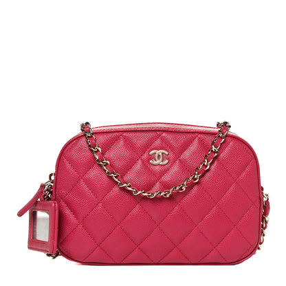 Chanel Caviar Quilted Camera Case Dark Pink 1 of 10