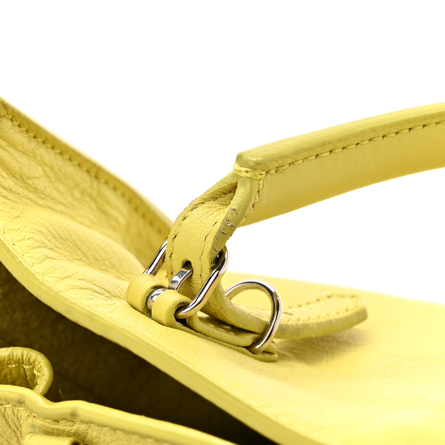 Calfskin Papier Mini A4 Jaune Poussin