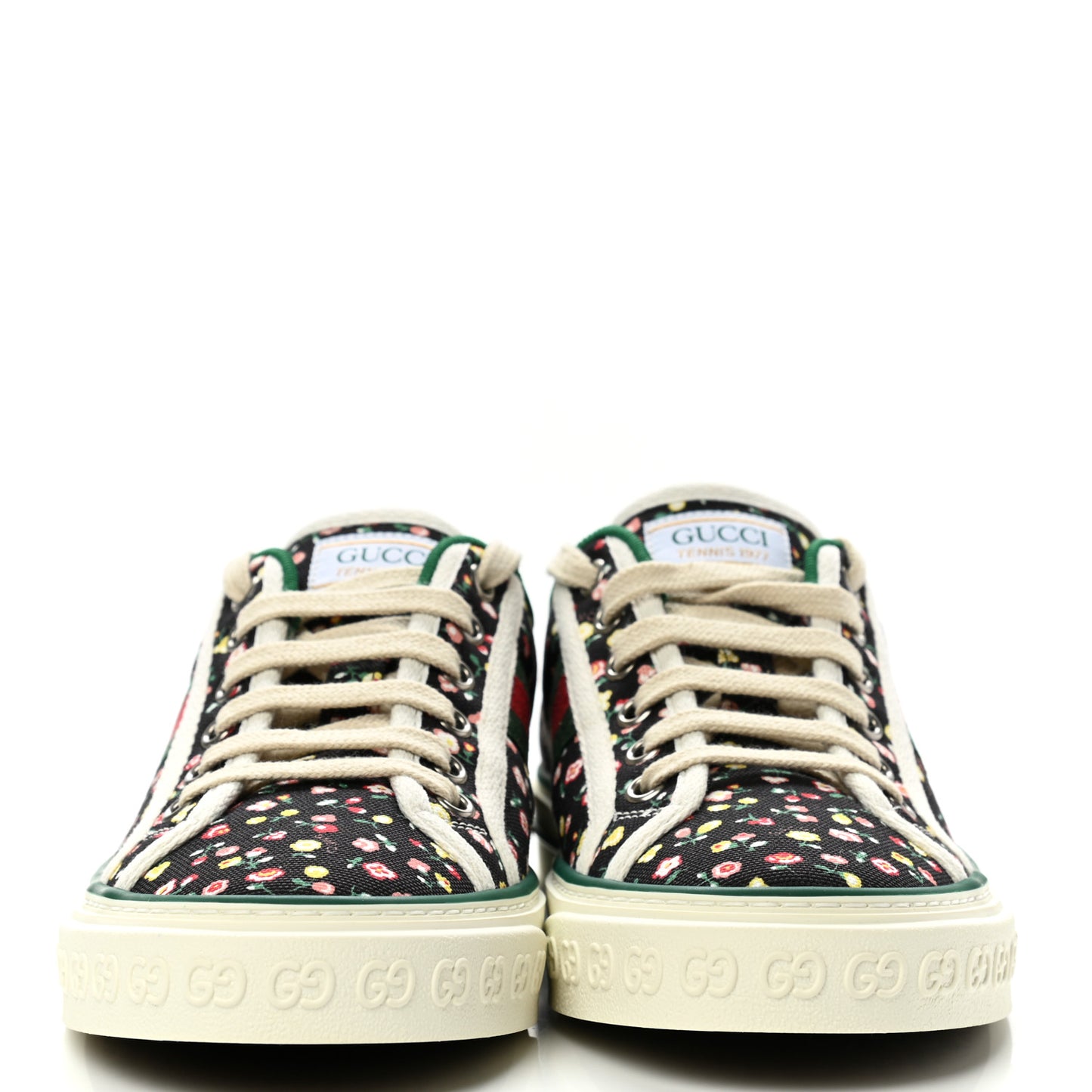 X LIBERTY OF LONDON Canvas Web Holly Print Womens 1977 Tennis Sneakers 38 Black Peach Mystic White