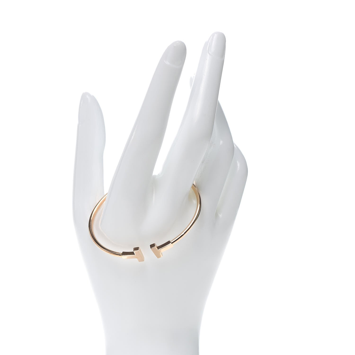 Tiffany 18K Rose Gold T Wire Bracelet 2 of 5