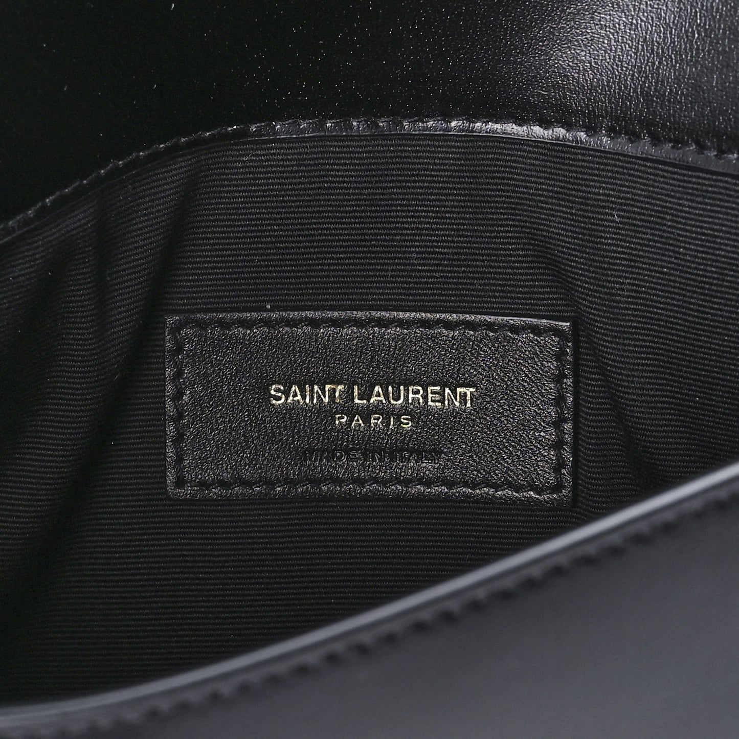 Smooth Shiny Calfskin Monogram Uptown Pouch Black