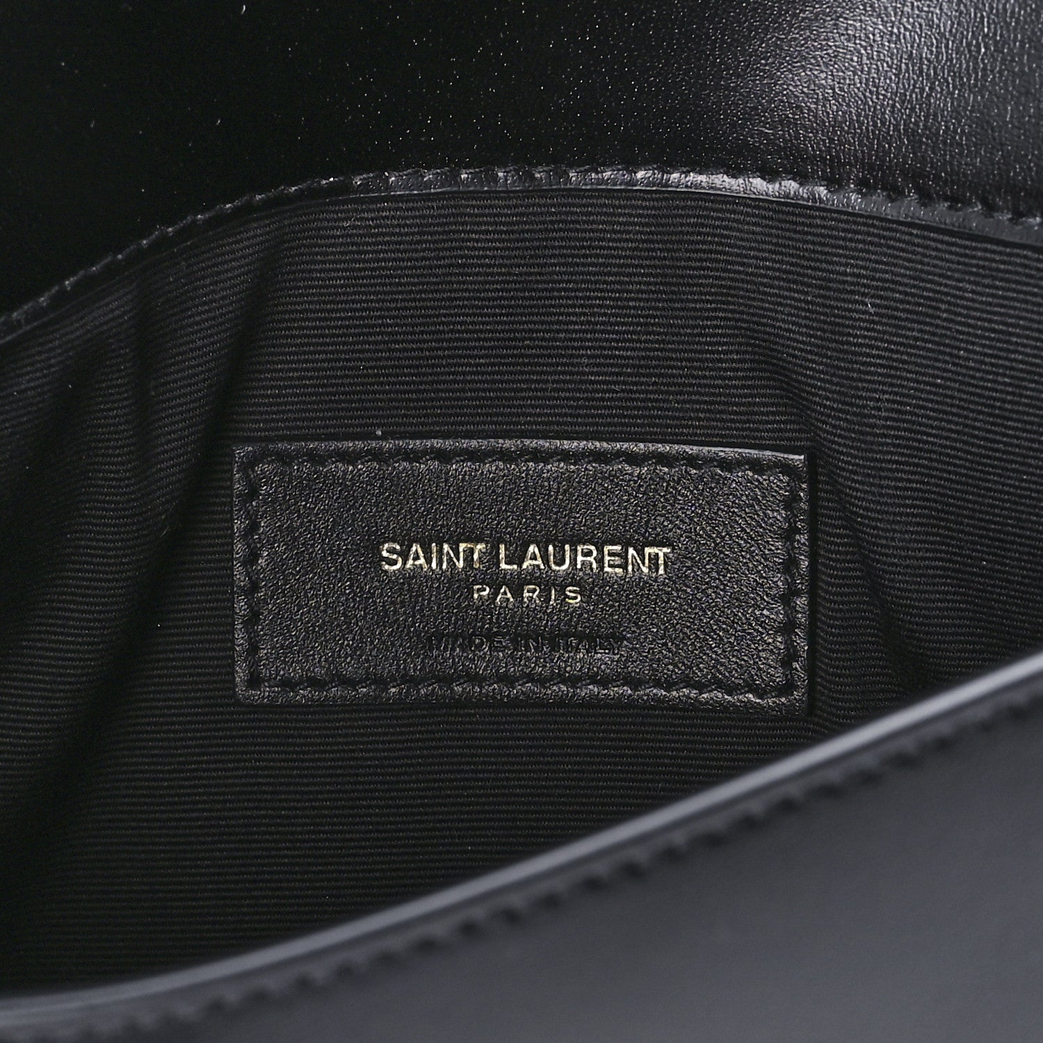 Saint Laurent Smooth Shiny Calfskin Monogram Uptown Pouch Black 6 of 11