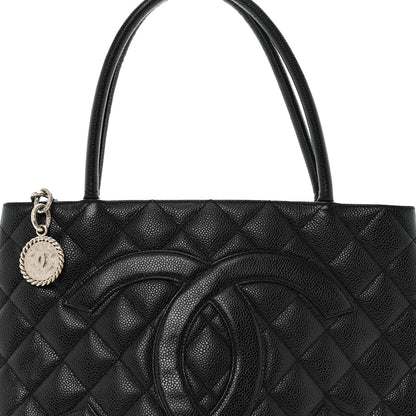 Chanel Caviar Quilted Medallion Tote Black 8 of 10