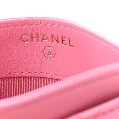 Chanel Caviar Quilted Card Holder Pink 7 of 9
