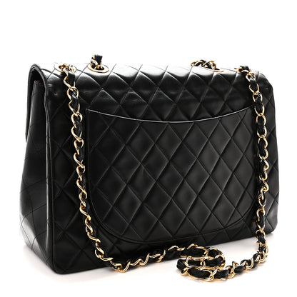 Chanel Lambskin Quilted XL Jumbo Single Flap Black 3 of 10