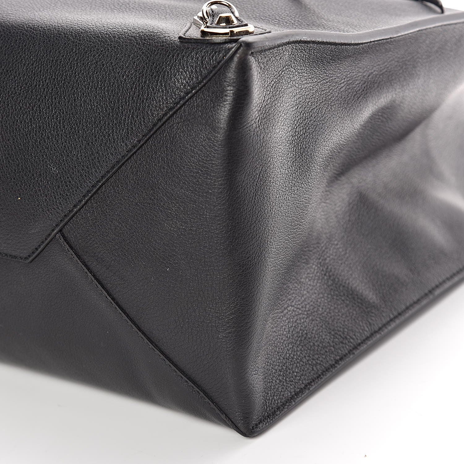 Balenciaga Grained Calfskin Gold Metallic Edge Hardware Papier A4 Tote Black 12 of 13