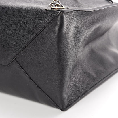 Balenciaga Grained Calfskin Gold Metallic Edge Hardware Papier A4 Tote Black 12 of 13