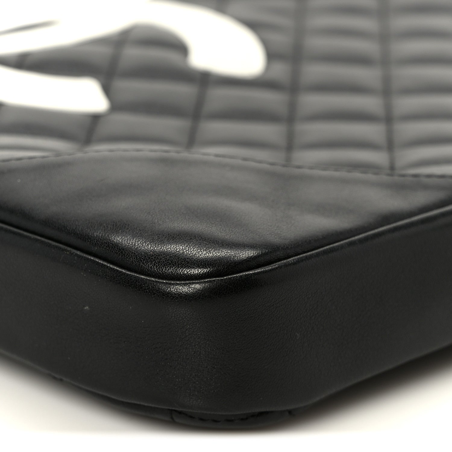 Chanel Calfskin Quilted Medium Cambon Messenger Black White 10 of 10