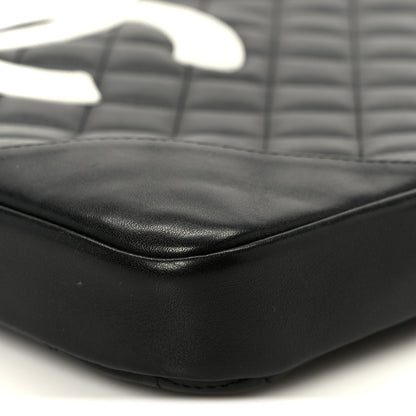 Chanel Calfskin Quilted Medium Cambon Messenger Black White 10 of 10