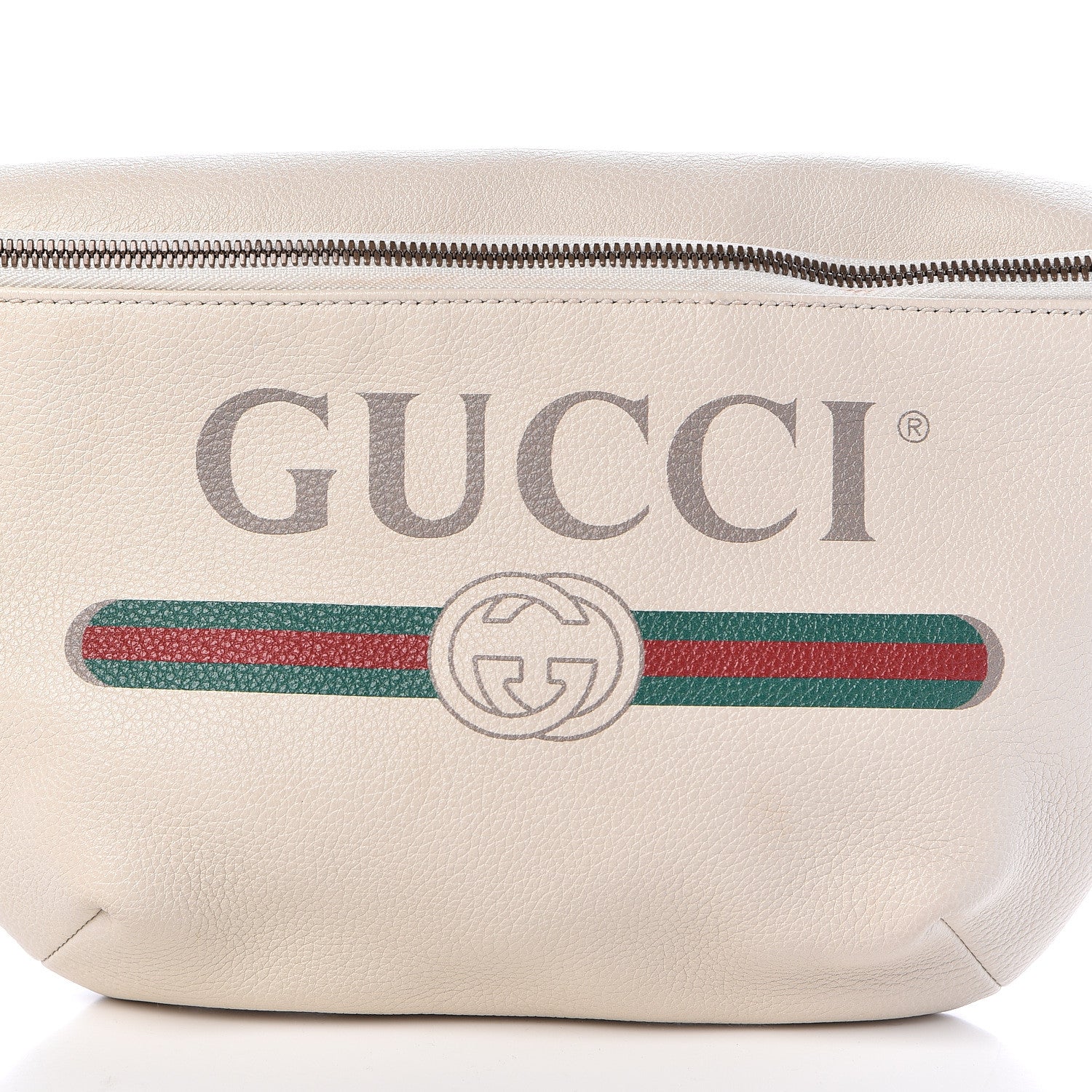 Gucci Grained Calfskin Logo Belt Bag White 16 of 18