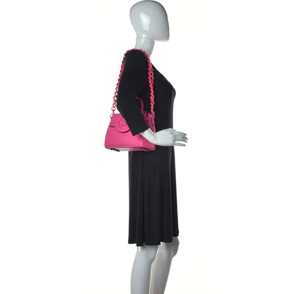 Versace Grained Calfskin Small La Medusa Top Handle Bag Fuchsia 3 of 13