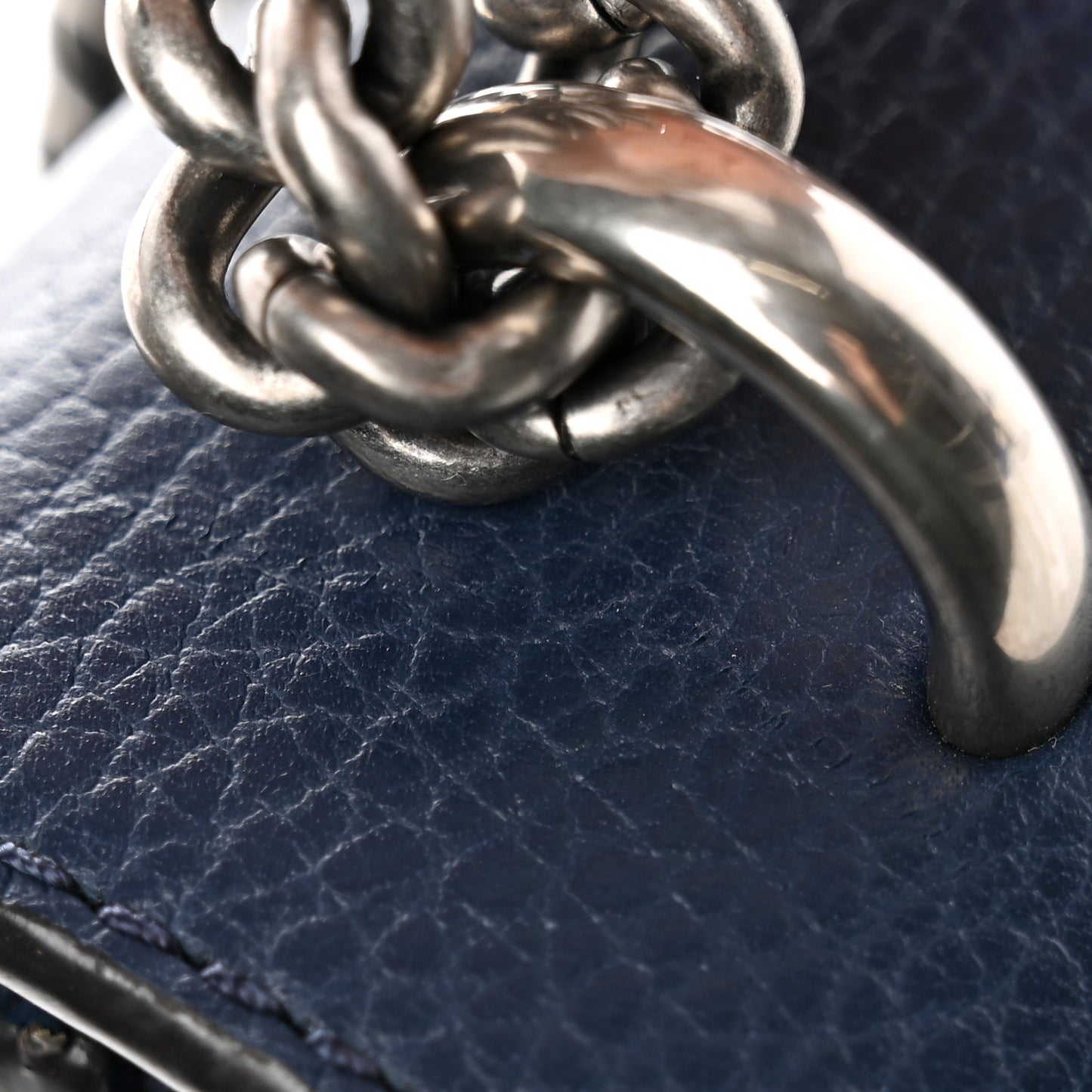 Dollar Calfskin Crystal Small Dionysus Shoulder Bag Blue Agata Montana Sapphire