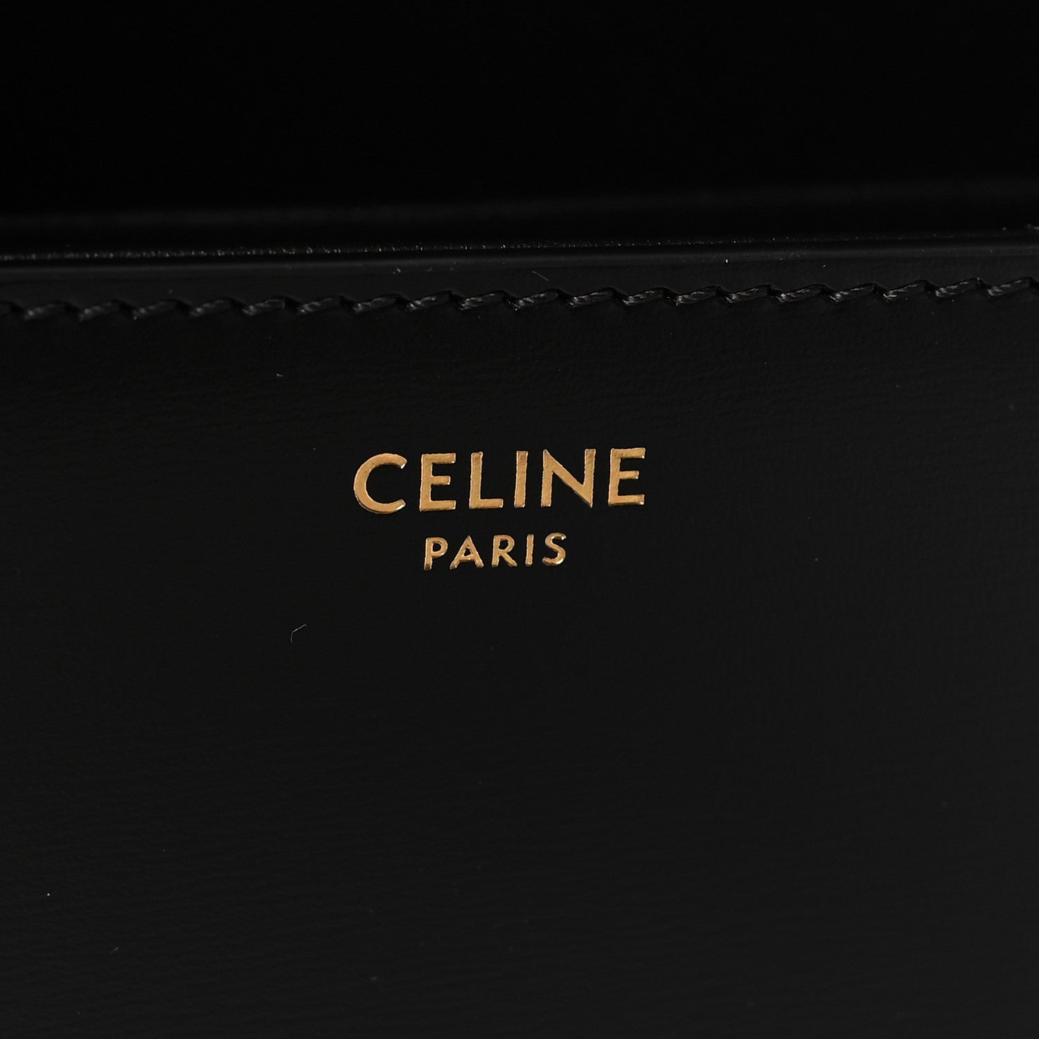 Celine Shiny Calfskin Triomphe Shoulder Bag Black 6 of 11