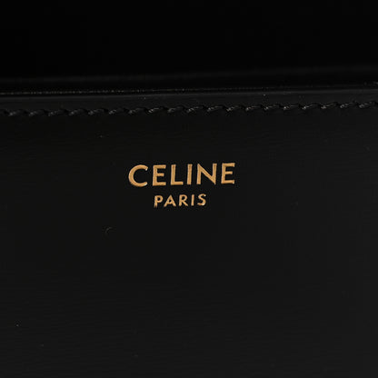 Celine Shiny Calfskin Triomphe Shoulder Bag Black 6 of 11