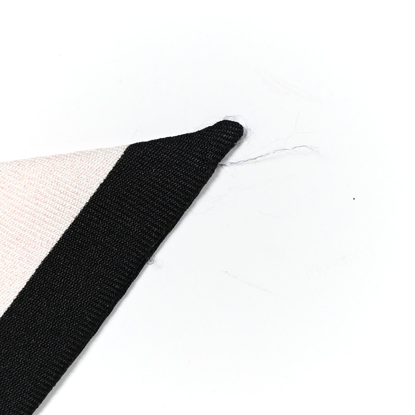 Silk Logo Slim Bandeau Scarf Ecru Black