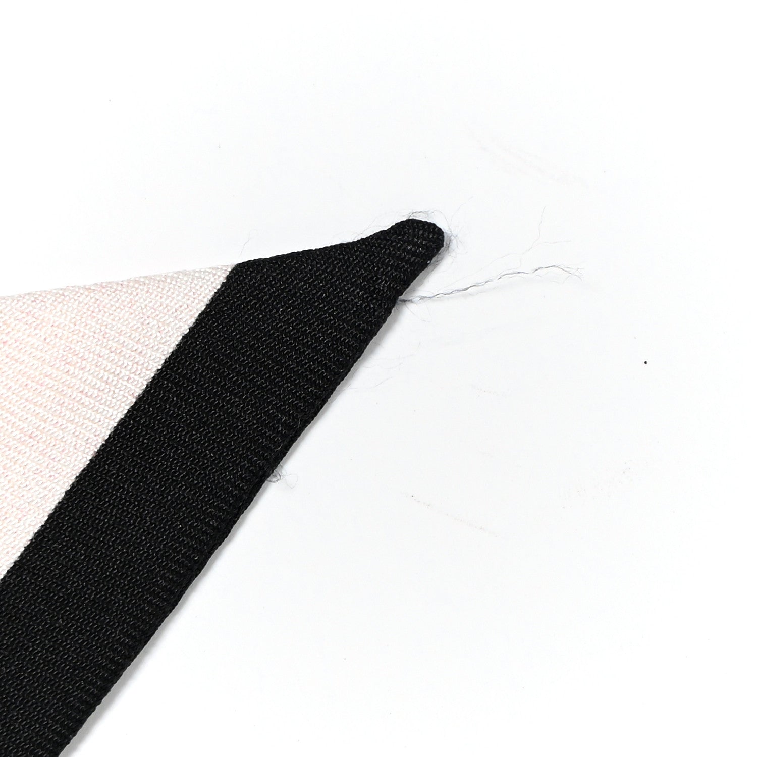 Chanel Silk Logo Slim Bandeau Scarf Ecru Black 5 of 7