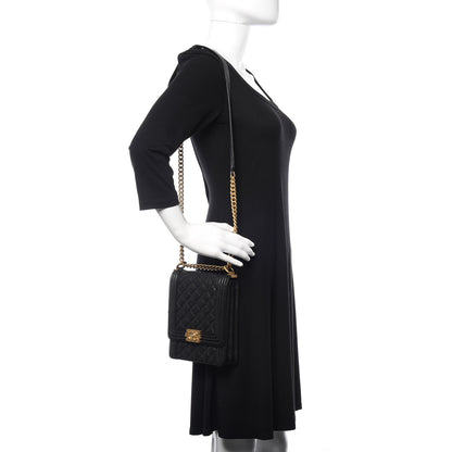 Chanel Caviar Quilted North South Boy Flap Black 2 of 11