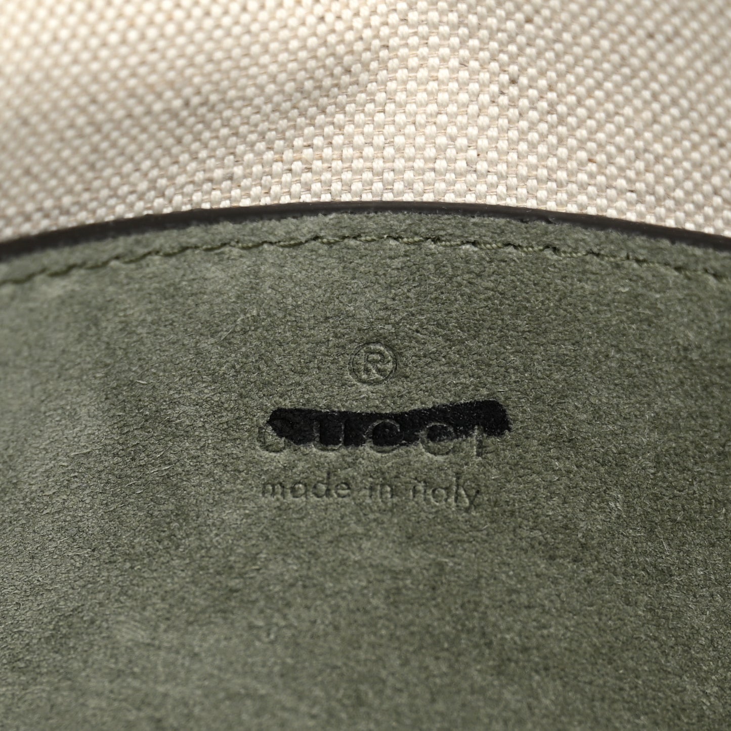Micro GG Suede Large Chain Shoulder Bag Sage Green