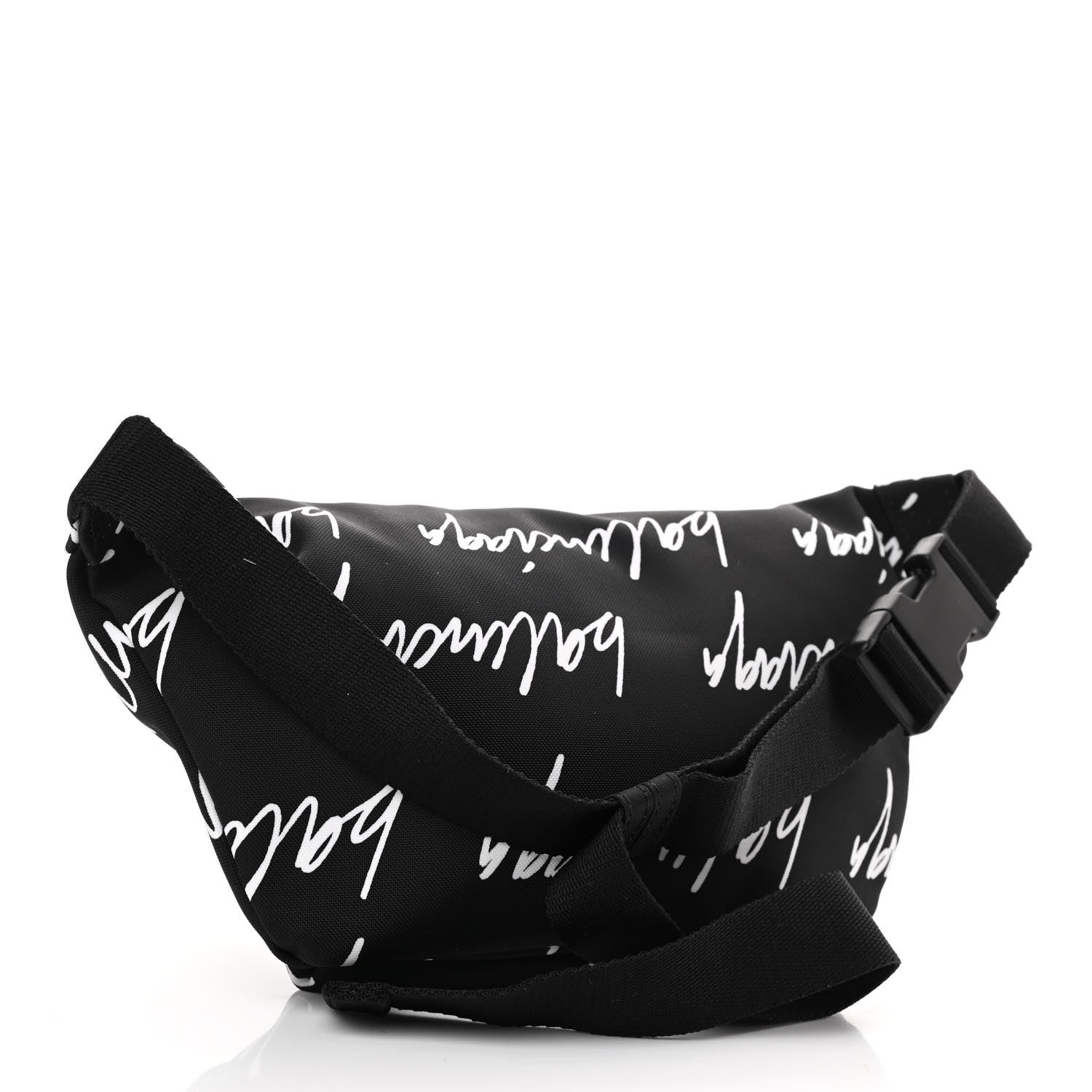 Balenciaga Recycled Sport Nylon Scribble Logo Wheel Beltpack Black White 3 of 10